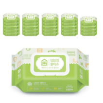 숨 물티슈 캡형, 1개, 75개