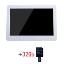 디지털액자 10.1 인치 디지털 사진 프레임 울트라 얇은 LED 전자 album1024 * 600 LCD MP3 비디오 플레이어, 04 white 32GB