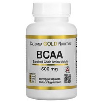 캘리포니아골드뉴트리션 BCAA AjiPure 분지쇄아미노산 500mg 베지캡슐 60정, 4병