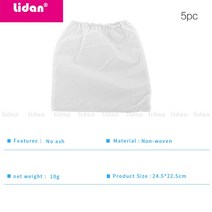 네일흡진기 필터 집진기 먼지 가루 고출력 흡입 청소 흰색 탄성 수집 백 진공 청소기 먼지 흡입 수집 부직, 01 5pcs