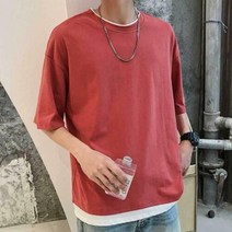 주식회사 브이와이_남성 VY 남자 코디 편한티 민무늬 U넥 클래식 반팔티