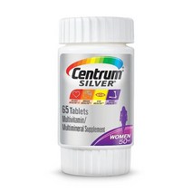 센트룸 실버 우먼 여성용 50+ 멀티비타민 멀티미네랄 보충제 300정 논GMO, 65 Count (Pack of 1)