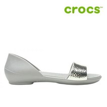 크록스 샌달 41- 204361-00N Womens Crocs Lina Embellished DOrsay Flat