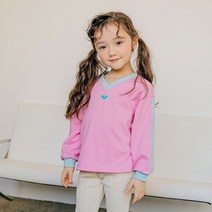 슈슈샤샤KC 하니브이넥티 유아동복 아동복 상의 봄 티셔츠