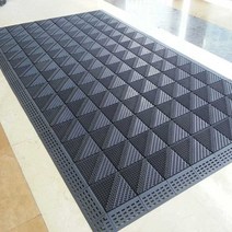 업소용 현관 발 매트 사무실 병원 입구 카페용 깔판, 120x180cm 그레이+레드