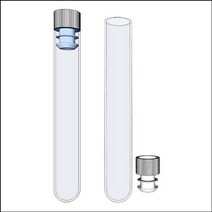 플라스틱 투명시험관(마개부)-1세트