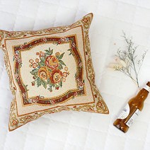 컷트지) 에스닉 풍 샤 - 조직 엔틱 쿠션 방석원단 58cm x 47cm 패브릭 퀼트천
