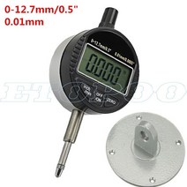 압력센서 4 가지 크기 디지털 표시기 0-12.7mm/0-25.4mm 0.001mm 0.00005 quot전자 마이크로 미터 미터법/인치 다이얼 게이지, 05 12.7x0.01mm plastic