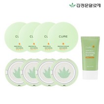 [김정문알로에]최신상 선쿠션 8개[본품4+리필4]+선크림