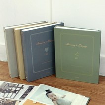 비팬시 메모리 포켓 하드커버 사진 앨범 케이스 포토북 커플 여행 아기, 그레이