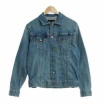 유니클로 중청 데님 워싱데님자켓 여자 5499