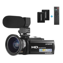 Andoer HDV-201LM 1080P FHD 디지털 비디오 카메라 캠코더 DV 레코더 24MP 16X 줌, 세트 1