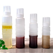 다인네 잘라쓰는 3구 투명 소스병 뚜껑소스병 소300ml 중400ml 대600ml 특대700ml, 대(약600ml)