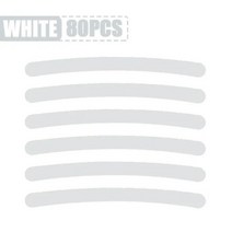 자동차 타이어 림 스티커 자동 반사 테이프 오토바이 자전거 야간 운전 안전 발광 범용 휠, 80 PCS White
