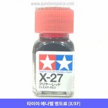 타미야 에나멜 X-27 클리어 레드 유광, X27 클리어레드, 10ml