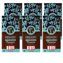 Equal Exchange Fairly Traded 다크 초콜릿 파나나 엑스트라 80% 이퀄익스체인지 80g 6개 1팩
