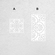 스텐실도안 틈새 그림 타일 세라믹 로코코 바로크 복고풍 빈티지 욕실 주방 바닥 s250에 큰 벽용 40cm 80cm, s215, xxl 40cmx80cm - b