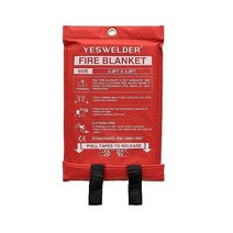 YES WELDER 중용 섬유 유리 용접 담요，4 x 6피트 내화 단열 담요，138mm 그로밋으로 두꺼운 용접 덮개，내열 절연 용접 커튼 매트 그릴, Fire Blanket-1 pack