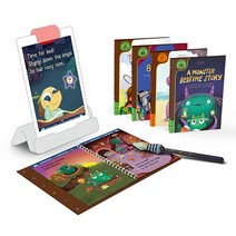 Osmo - Reading Adventure - 아이패드용 고급 리더 + 더 많은 책 액세스 - 만 5-7세 - 독서 능력 파닉스 유창성 이해력 및 사이트 워드 아이패드 베이, Level 3 Emergent Reader, Kit