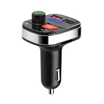 자동차 블루투스 5.0 FM 송신기 듀얼 USB 3.1A 빠른 충전기 무선 핸즈프리 오디오 수신기, Q3044