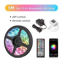 rgbled 스트립 led스트립라이트LED 스트립 조명 RGB 5050/SMD2835 유연한 리본 DIY Led 다이오드 DC 12V, 01 0 - 5W, 08 3535 5m 24v