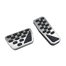 지프 랭글러 jk 2007-2017 jl 2018-2020 2021 2022 스테인레스 자동차 풋 페달 가속기 브레이크 페달 커버 패드 액세서리, 2018-2022 ymtb 2개