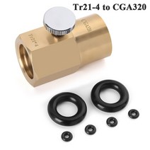소다스트림 실린더 리필 어댑터 tr21-4 cga320w21.8-14용 블리드 밸브가 있는 커넥터 키트 스레드 세트 co2 어댑터, 우리를