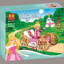 숲속캠퍼밴과요트 패밀리하우스 매직놀이공원입구 워터파크 고양이미용자동차 패션부티크카트 글램핑 유치원 말공연트레일러 집 해변놀이공원 레고 프렌즈 호환 블록, 오로라 공주의 왕실 마차