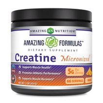 Amazing Formulas Creatine 어메이징포뮬라 마이크로나이즈드 크레아틴 모노하이드레이트 5000 mg 오렌지 454g