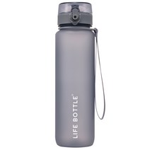 라이프보틀 1000ml 트라이탄물병 핸드스트랩포함 대용량 타임라인보틀 하루 수분 섭취 달성 1리터물통 탈부착 핸드스트랩, 실버 그레이, 1L
