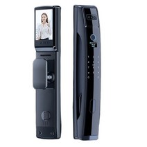 전자동 지문 인식 얼굴 지능형 도어락 눈에 보이는 고양이 암호 잠금 장치 가정용, 02 upgraded version