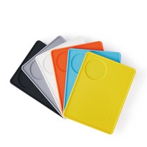 카페드코나 바리스타 컬러 실리콘 탬핑 메트 테이블 매트형 탬퍼 템핑 템퍼 디스트리뷰터 거치대 받침대 (6Colors), 카페드코나 실리콘 탬핑 매트 매트형 화이트