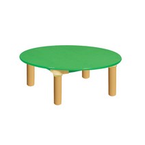 둥근 영아책상(240mm)(4색상) H63-2 좌식용 어린이집책상 돌봄교실책상 유치원책상 공부방책상, 연두(일반다리240mm)