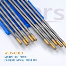 TIG 150 175mm 텅스텐 전극 용접봉 WT20 WC20 WL15 WL20 WP WZ8 ARC 용접기 용, 1.6 미리메터, 150mm x10PCS