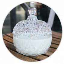 몰드몰 캔들용기 - 엔틱투피스 250ml 유리 diy 캔들만들기 보석함 악세사리보관함, 1개