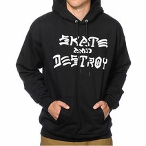 트레셔 트레셔 314225 SKATE AND DESTROY HOOD (블랙)_J7N6