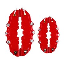 캘리퍼 커버 4p브레이크 패드 교환기 스 레드 디스크 스 자동차 2pcs 자동차 범용, 빨간색