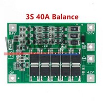 부품 호환 보드 개발 3S 4S 40A 60A 리튬 이온 배터리 충전기 18650 드릴 모터 용 BMS 11.1V 12.6V/14.8V 16.8V 균형 향상, 3S 40A Balance