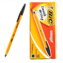 BIC 빅볼오렌지화인 12개입 0.7mm, 흑색, 4세트
