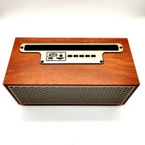 나무 레트로 서브 우퍼 블루투스 호환 무선 스피커 휴대폰 홀더 MP3 음악 플레이어 지원 TF 카드 USB 디스, 한개옵션0