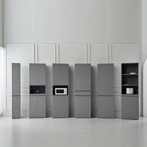 더퀸 키큰 주방 렌지대 선반장 틈새장 정리장 오픈장 서랍장 다용도 수납장, 그레이, 레일형