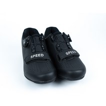 라르고 SPEED 평페달 신발 스피닝 자전거 MTB 로드 와이드 클릿 슈즈 느낌, 44(275mm), 블랙(VT-01)