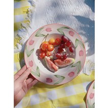 빈티지 시리얼볼 튤립 쓰임 떡볶이 파스타 홈카페 디저트그릇 분식집 그릇 빈티지코렐, 수채분 튤립 식판 예약판매/딥 플레이트