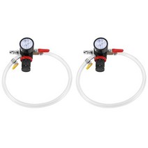 2X Car Cooling Radiator Pressure Leak Tester Tank Fuel Detector Meter Tool, [01] as shown