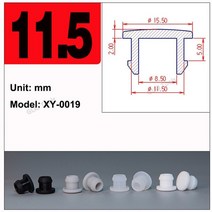 고무 오링 10pcs 2.5-11.5mm 블랙 화이트 그레이 클리어 실리콘 구멍 1세트, 11.5mm, 회색