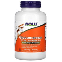 나우푸드 Now Foods 글루코만난 575mg 보충 영양제 베지 캡슐 180정, 1PACK, 상세설명참조