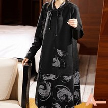아뗄릭 빅사이즈 리본넥 포켓 따듯한 원피스 00432