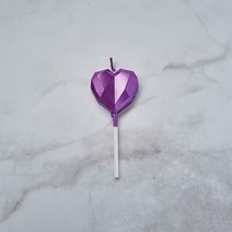 스윗앤스윗. 개별포장 세련된 다이아 하트초 (비비드퍼플) 이벤트용 생일초