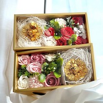 마녀플랜트 어버이날선물 금카네이션 비누꽃 용돈박스 감사카드 꽃상자, 레드OPP봉투추가_금카네이션비누꽃박스