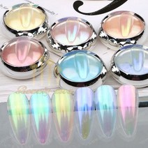 안산뷰티모아 오로라 미러광파우더 6종 옵션 2+4증정 미러파우더 유리알파우더 미러광글리터 미러광, 6종+브러쉬6p/할인특가